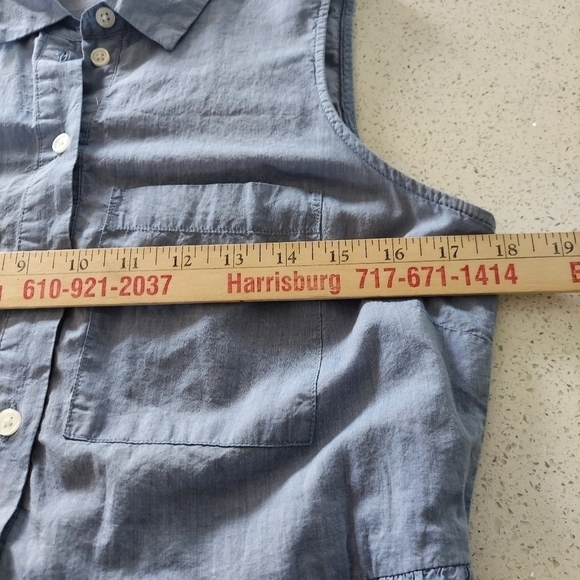 Who What Wear A-Line Shirt Dress Medium Sleeveless Lined Button Front Tie Back - Picture 13 of 16